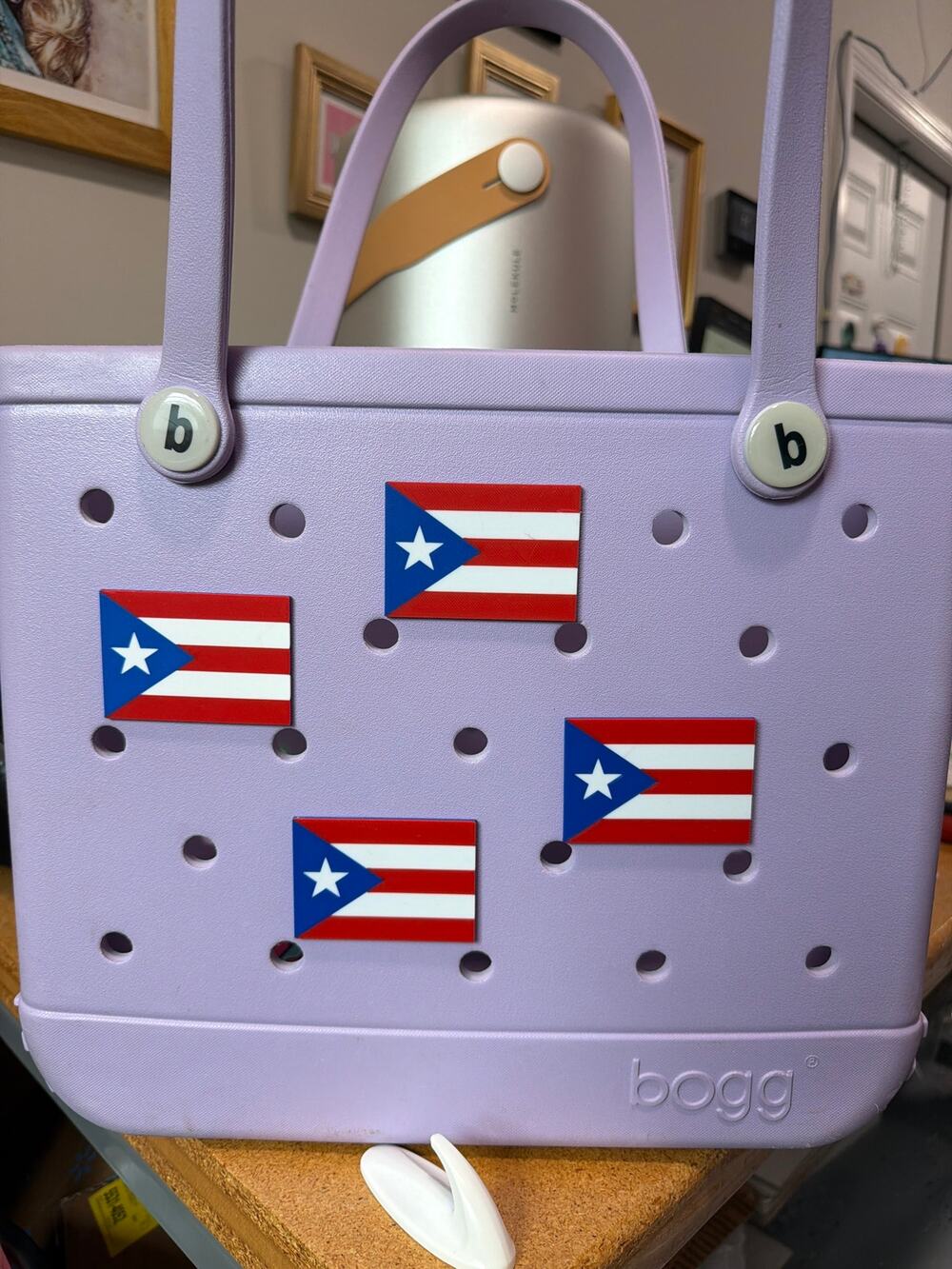 Lot of 4 Slightly Imperfect Puerto Rico Flag Bogg Bag Charms